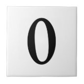 NUMERIC TILE - STYLISH ZERO (nummer 0) ~.png Tegeltje (Voorkant)