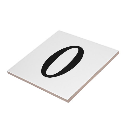 NUMERIC TILE - STYLISH ZERO (nummer 0) ~.png Tegeltje (Zijkant)