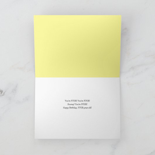 Numeriek 4 Kaarten Kaart (Binnen)