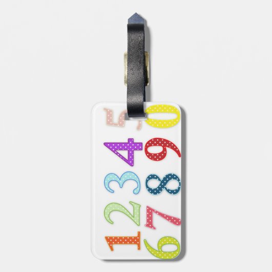 Numerieke Bagagelabel (Achterkant verticaal)