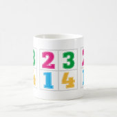 Numerieke reeks 1234 koffiemok (Center)