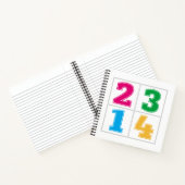 Numerieke reeks 1234 notitieboek (Binnen)
