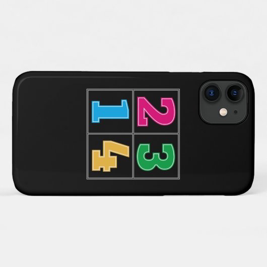 Numerieke serie 1234 Case-Mate iPhone case (Achterkant (horizontaal))