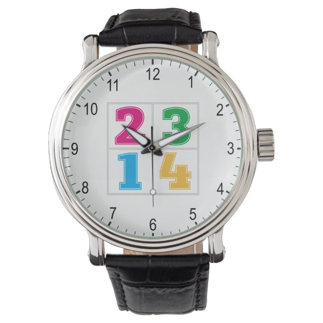 Numerieke serie 1234 horloge (Voorkant)