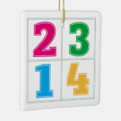 Numerieke serie 1234 keramisch ornament (Rechts)
