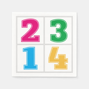 Numerieke serie 1234 servet
