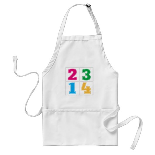 Numerieke serie 1234 standaard schort (Voorkant)