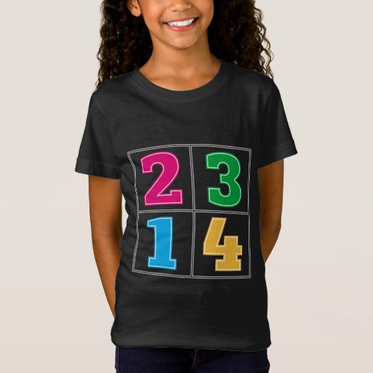 Numerieke serie 1234 t-shirt (Voorkant)