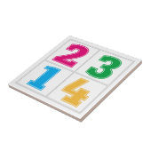 Numerieke serie 1234 tegeltje (Zijkant)
