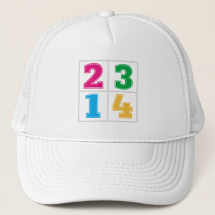 Numerieke serie 1234 trucker pet