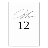 Numero de Mesa Boda Elegante Caligrafía Kaart (Voorkant)