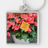 "NUMERO UNO MOM" /MOEDERDAG FLORAL KEY RING SLEUTELHANGER (Voorkant)