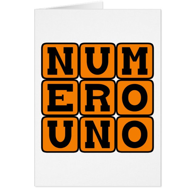 Numero Uno, Number One in het Spaans (Voorkant)