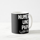 Numero Uno Papa Italiaans vaders nummer 1 Koffiemok (Voorkant rechts)