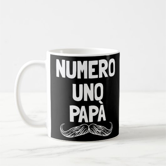 Numero Uno Papa Italiaans vaders nummer 1 Koffiemok (Links)