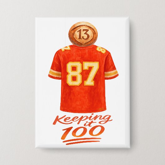 Numerologie Het Telt Op: Het 100 Erin Houden Button (Voorkant)