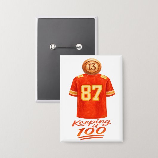 Numerology It Adds Up: Keeping It 100 Button (Voorkant / Achterkant)