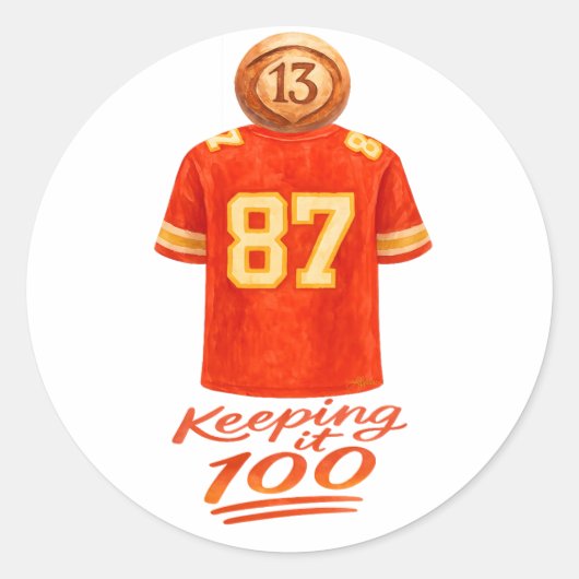 Numerology It Adds Up: Keeping It 100 Ronde Sticker (Voorkant)