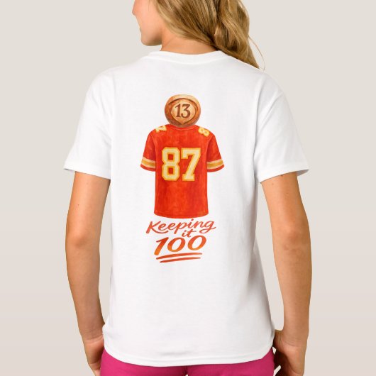 Numerology It Adds Up: Keeping It 100 T-shirt (Achterkant)