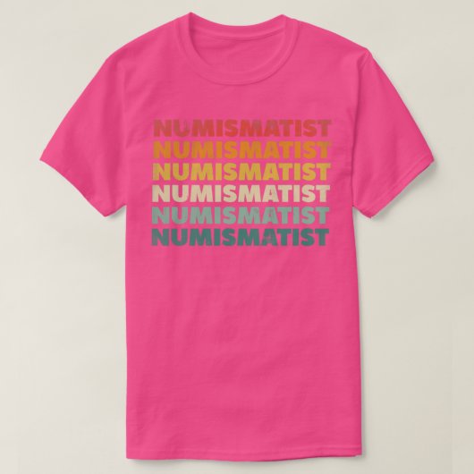 Numismatica Coin die Numismatist verzamelt T-shirt (Design voorkant)