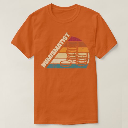 Numismaticus bij het inzamelen van munten t-shirt (Design voorkant)