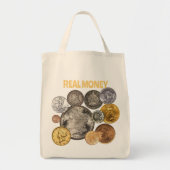 Numismatiek: Goud en zilver zijn echt geld Tote Bag (Voorkant)