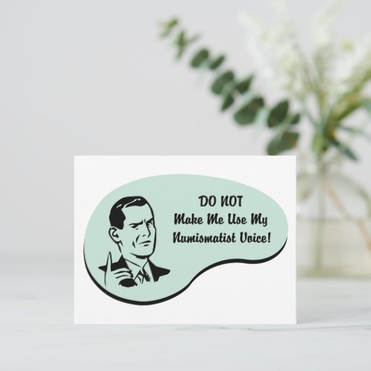 Numismatische stem briefkaart (Staand voorkant)