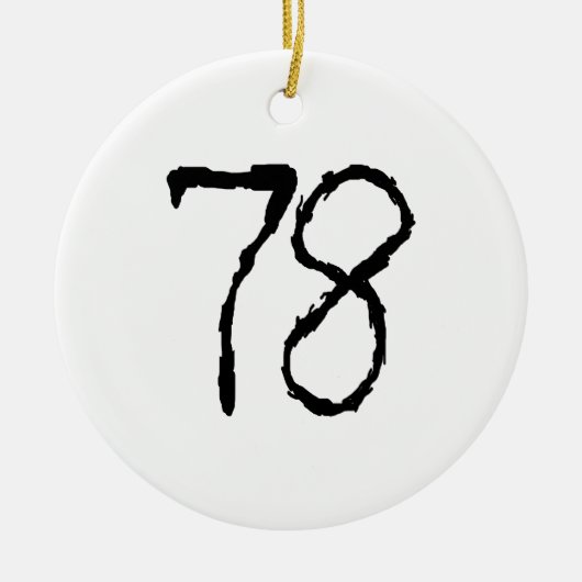 Nummer78 Keramisch Ornament (Voorkant)