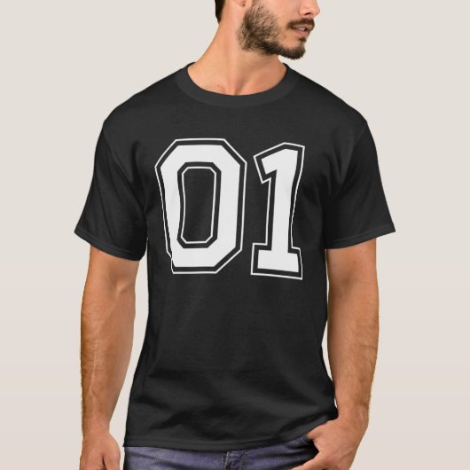 Nummer 01 t-shirt (Voorkant)