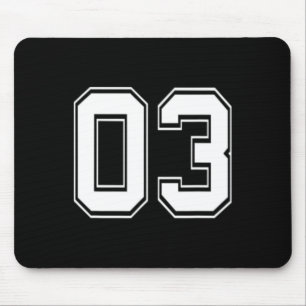 Nummer 03 Verkoop Voetbal Voetbal Verjaardagscadea Muismat