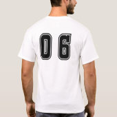nummer 06 nummer 6 t-shirt (Achterkant)