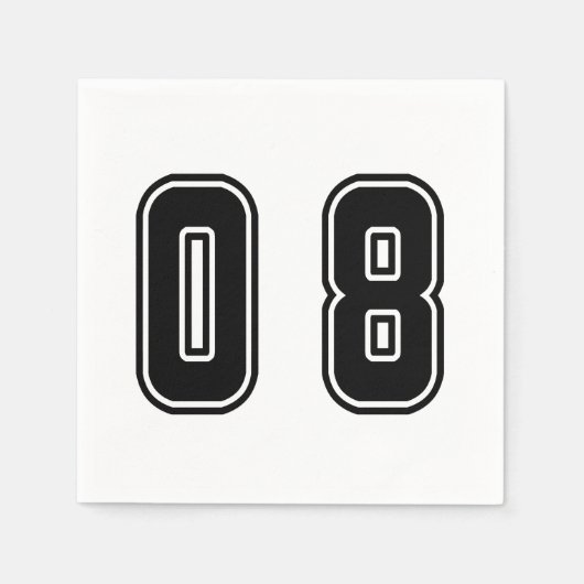 nummer 08 servet (Voorkant)