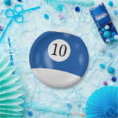 Nummer 10 billiardbal papieren bordje (Feest)