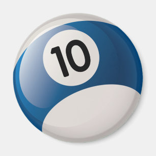 NUMMER 10 BILLIARDS BALL MAGNEET