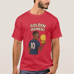 Nummer 10 eerbetoon   Cartoon Football Hero T-shir T-shirt