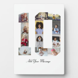 Nummer 10 Fotocollage Fotoplaat