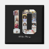 Nummer 10 Fotocollage Magneet (Voorkant)