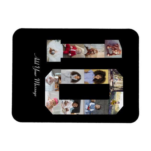 Nummer 10 Fotocollage Magneet (Horizontaal)