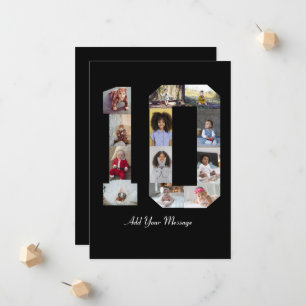 Nummer 10 Fotocollage Poster Aankondiging