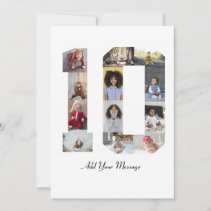 Nummer 10 Fotocollage Poster Aankondiging