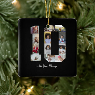 Nummer 10 Fotocollage Poster Keramisch Ornament