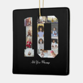 Nummer 10 Fotocollage Poster Keramisch Ornament (Links)