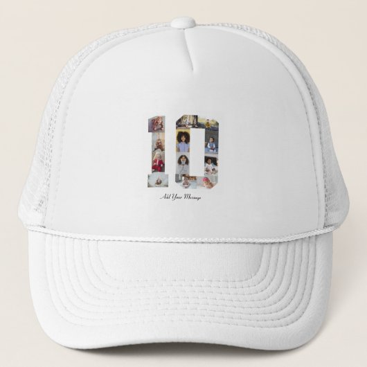 Nummer 10 Fotocollage Trucker Pet (Voorkant)