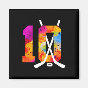 Nummer 10 Jaar IJshockey 10e Verjaardag (2) Magneet