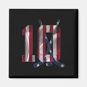 Nummer 10 Jaar IJshockey 10e Verjaardag Magneet