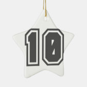 Nummer 10 keramisch ornament (Rechts)