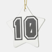 Nummer 10 keramisch ornament (Links)