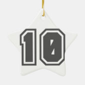 Nummer 10 keramisch ornament (Achterkant)