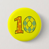 Nummer 10 ronde button 5,7 cm (Voorkant)