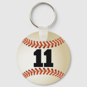 Nummer 11 Baseball Sleutelhanger (Voorkant)